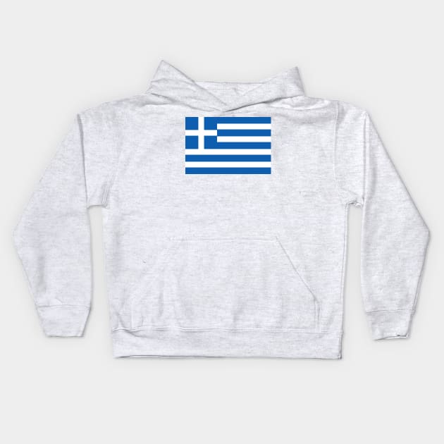 Flag of Greece Kids Hoodie by COUNTRY FLAGS